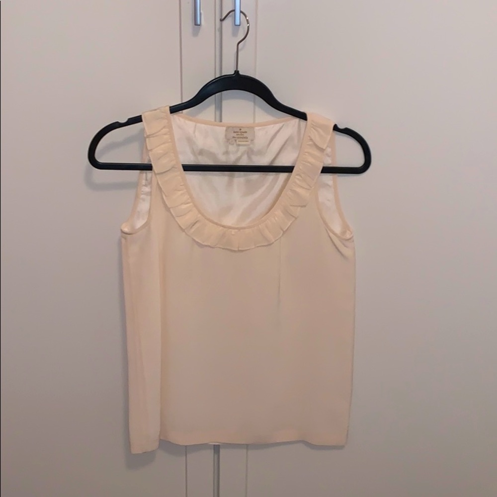 Kate Spade silk ruffle neck blouse